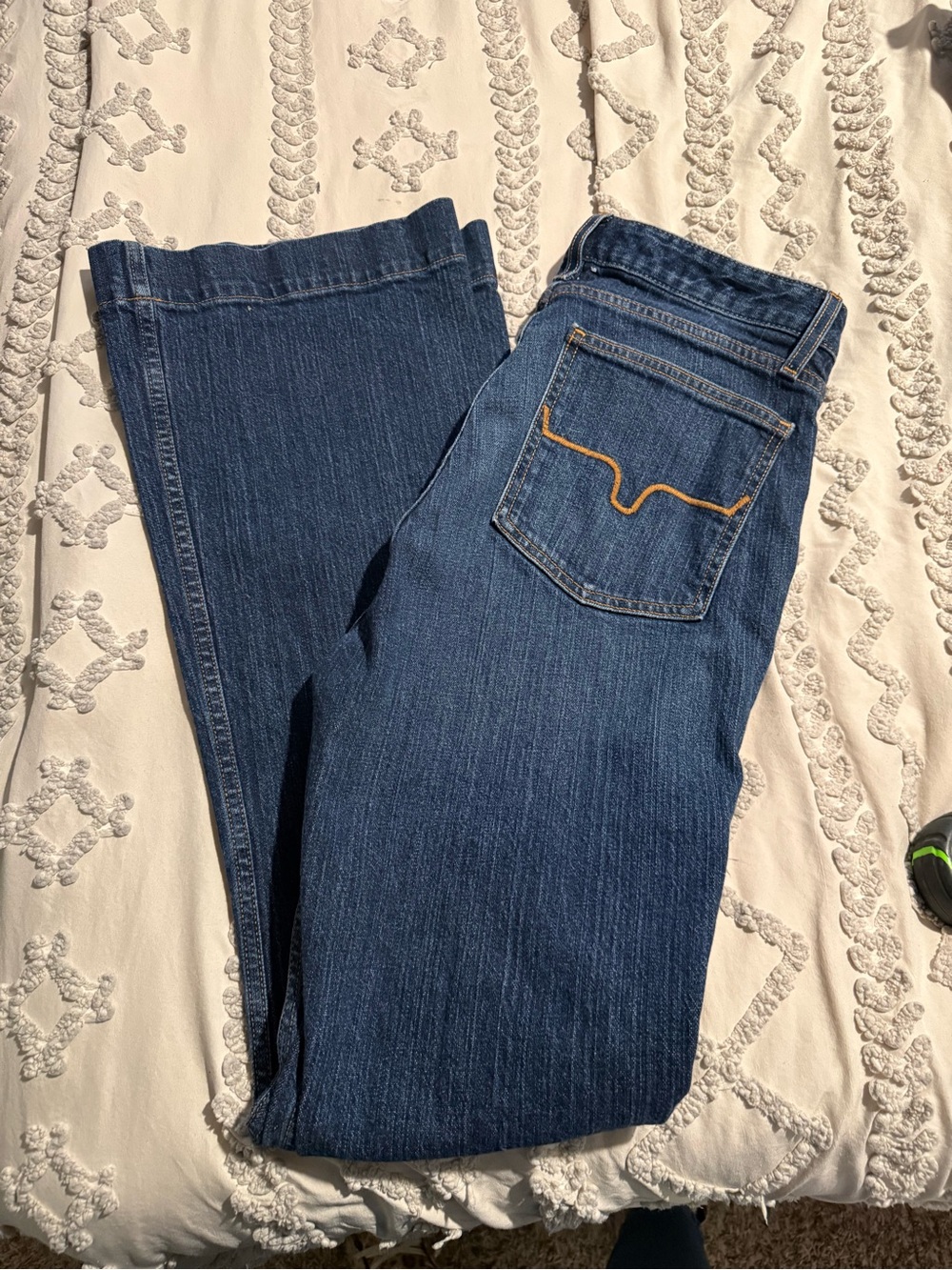 Kimes Ranch Jennifer Women's Blue Straight-Leg Jeans with Contrast Stitching